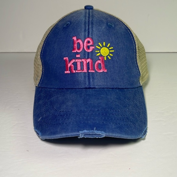 Accessories - Adams “Be Kind” Distressed Trucker Hat